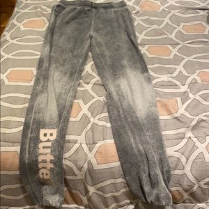 Gray butter sweatpants